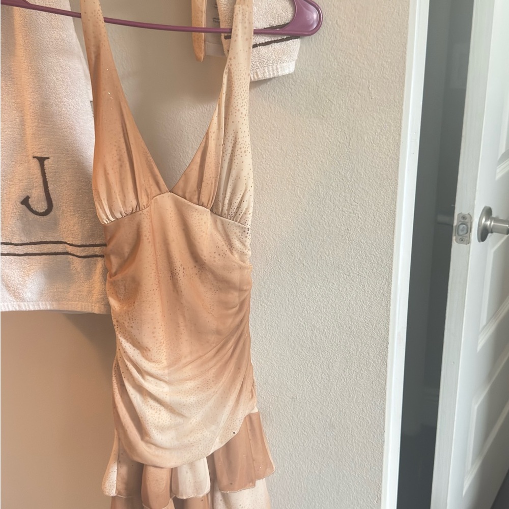 Backless Dress in Nude/Tan